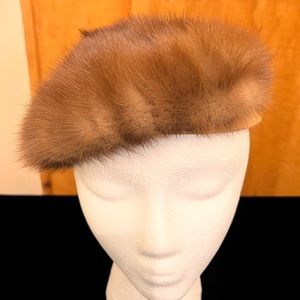 Franklin Simon Vtg 60s Brown Mink Hat